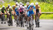 „Team Vorarlberg“-Profi Dominik Röber (r.) fuhr auf der neunten Etappen zu Rang drei.