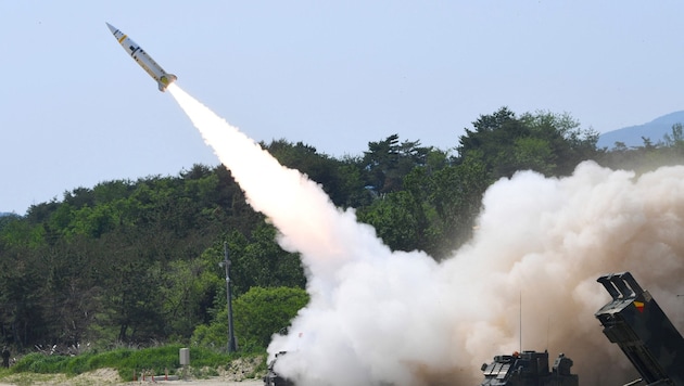 US-Raketen vom Typ ATACMS sind in vielen Ländern im Einsatz: Hier bei einer Übung in Südkorea ...