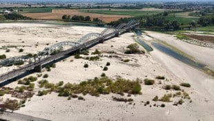 Der Po führt derzeit kaum Wasser.