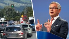Ständige Kontrollen an der Grenze (oben am Samstag bei Kufstein) durch die deutsche Polizei ...