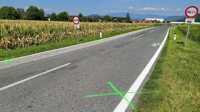 An dieser Stelle ereignete sich der Unfall.