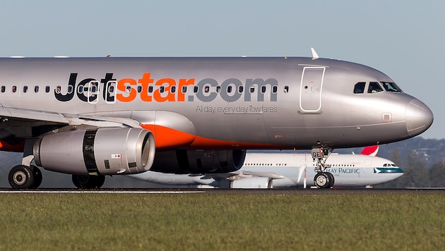Die Airbus-Piloten der Fluglinie Jetstar mussten eine Vollbremsung durchführen (Symbolbild).