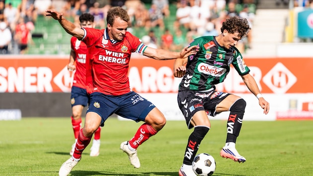 Rapid gewann ein sehr chancenreiches Spiel in Ried.
