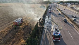 Die Feuerwehrleute brachten den Brand rasch unter Kontrolle.