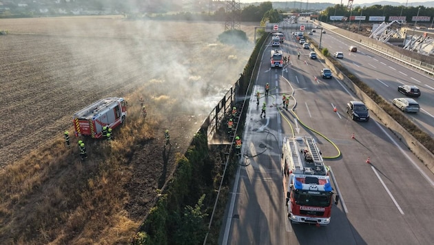 Die Feuerwehrleute brachten den Brand rasch unter Kontrolle.