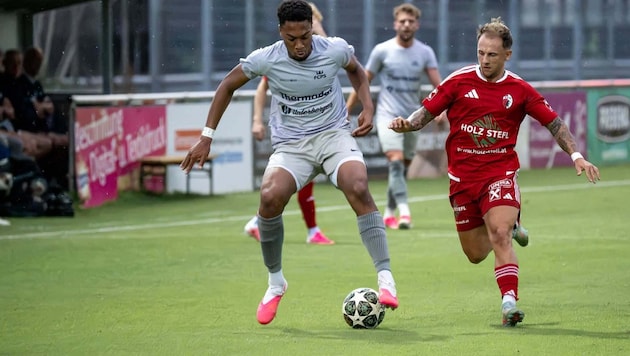 Konnte mit dem FC Pinzgau noch keinen Sieg holen: Djaleu (links).