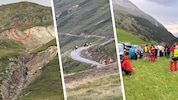 In Sölden kam es zu dem Großeinsatz. Einige gerieten in felsiges Gelände (roter Kreis). Manche ...