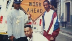 US-Rapper Tupac Shakur (ganz links im Bild) wurde 1996 ermordet.