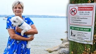 Krone KREATIV/Wolfgang Spitzbart Stefanie Zitzler (66) will mit ihrem „Bobo“ weiterhin hier baden.