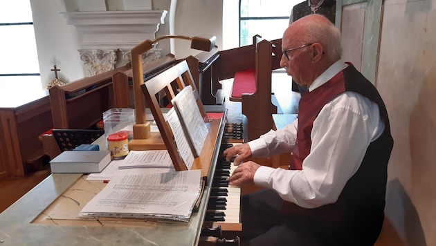 Konrad Altmann spielt ein letztes Mal in der Messe am Sonntag.