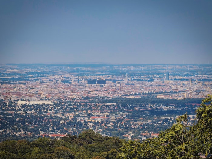 Ausblick auf Wien vom Franz-Ferdinand-Schutzhaus.