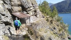 Der schmale Steig von Pertisau zur Gaisalm auf einem Archivbild