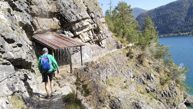 Der schmale Steig von Pertisau zur Gaisalm auf einem Archivbild