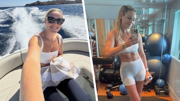 Lindsey Vonn in Griechenland: Sonne genießen, aber auch fleißig trainieren.