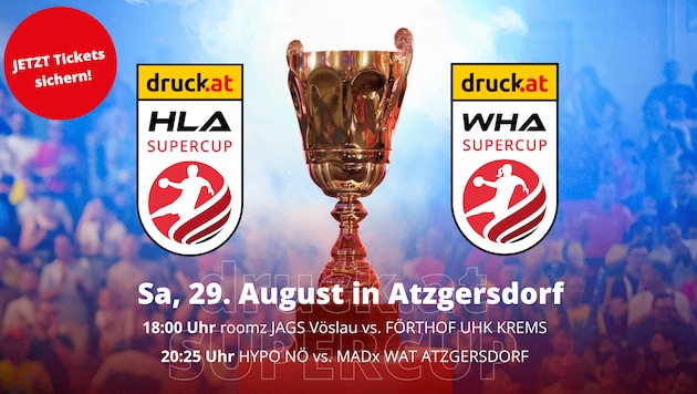 Doppelter Titelkampf zum Saisonstart: Am 29. August wird Atzgersdorf beim druck.at HLA SUPERCUP ...