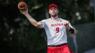 Österreichs Quarterback Felix Wasshuber.