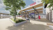 So wird der Bahnhof in Völs künftig aussehen.