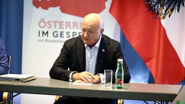 Bundeskanzler Christian Stocker stellt sich am Dienstag in Villach den Fragen der Bürger.