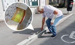 Wie steil es bergab geht, zeigt die Wasserwaage von Albert Preims.