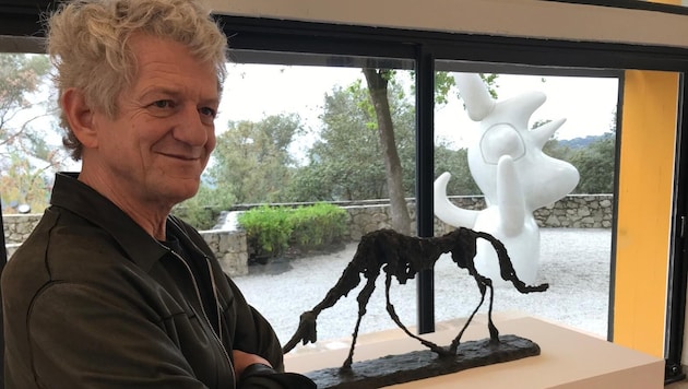 Wilhelm Huber in bester musealer Gesellschaft von Alberto Giacometti