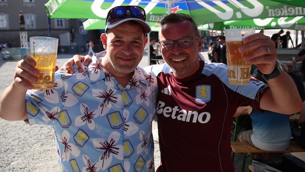 Die Freunde Bob und Greg reisten aus Birmingham an.
