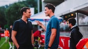 Sport-Geschäftsführer Marcus Mann (li.) und Trainer Danny Röhl.