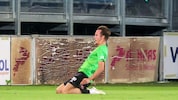 Schnölls Jubel nach dem verwandelten Elfmeter zum 3:2.