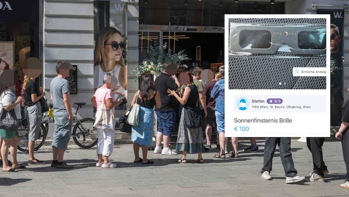 Der Ansturm auf die „Sofi“-Brillen ist enorm – auf Willhaben werden die begehrten Schutzbrillen ...