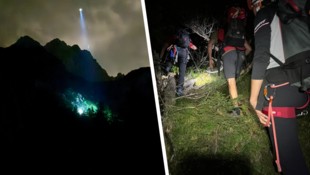Bergretter suchten nach dem verirrten Wanderer – auch mittels Drohne.
