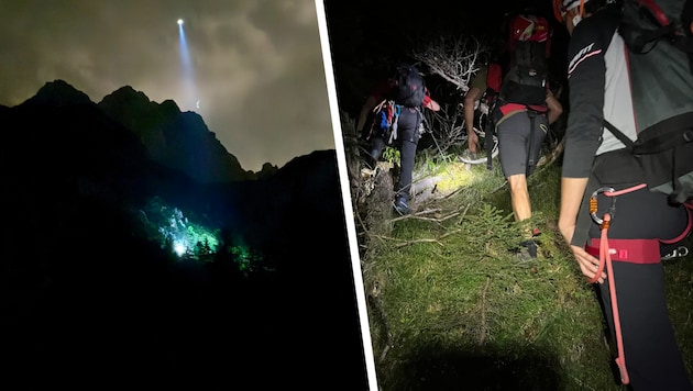 Bergretter suchten nach dem verirrten Wanderer – auch mittels Drohne.