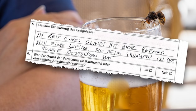 Den Fragebogen musste das Opfer natürlich ausfüllen und abschicken.