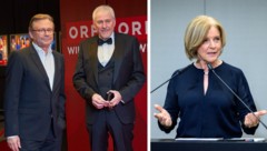 Alexander Wrabetz und Pius Strobl. Rechts im Bild: Ingrid Thurnher.