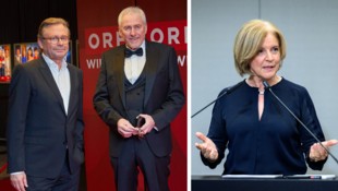 Alexander Wrabetz und Pius Strobl. Rechts im Bild: Ingrid Thurnher.