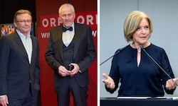 Alexander Wrabetz und Pius Strobl. Rechts im Bild: Ingrid Thurnher.