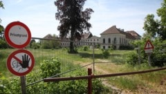 Derzeit keine Bauarbeiten bei Schloss Trautmannsdorf.