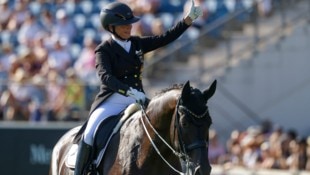 EPA/CHRISTOPHER NEUNDORF Die 57-jährige Werth führte Deutschland bei der WM in Aachen zum klaren Sieg.