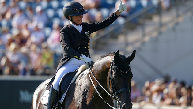 Die 57-jährige Werth führte Deutschland bei der WM in Aachen zum klaren Sieg.