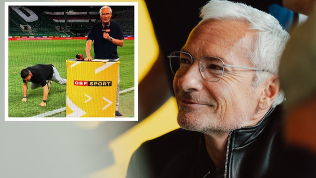 ORF-Experte Helge Payer machte für Hans Krankl Liegestütze –Rainer Pariasek hat‘s gefallen!