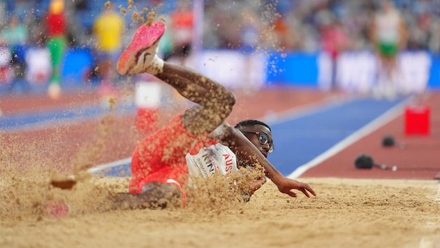 Endi Kingley sprang 16,25 Meter weit.
