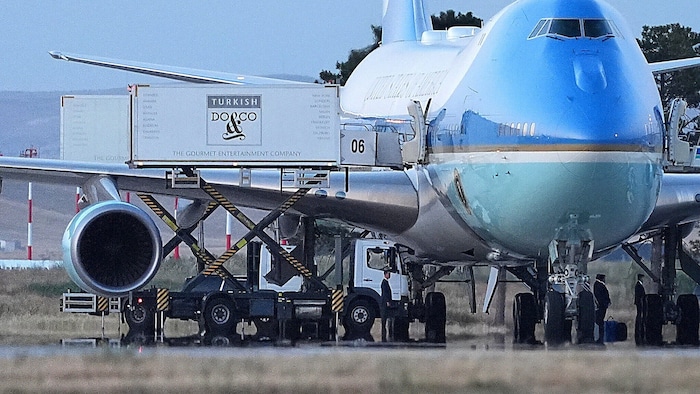 Ein Container des österreichischen Catering-Unternehmens Do&Co diente Donald Trump als ...