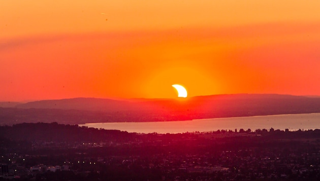 Blick vom Dornbirner Oberfallenberg in Richtung Bodensee.