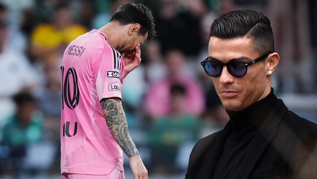 Via Instagram meldete sich Cristiano Ronaldo (r.) bei Lionel Messi (l.).