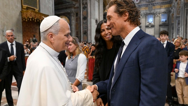 Matthew McConaughey traf Anfang August Papst Leo. Die Vorbereitung auf die Audienz verglich er ...