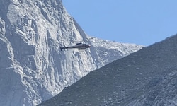 Der Polizeihubschrauber Libelle war im Einsatz.