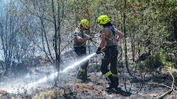 Die Freiwilligen brachten den Brand rasch unter Kontrolle.