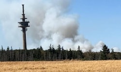 Seit Donnerstag stehen 25 Hektar Wald in Flammen. Der Rauch ist weithin zu sehen.