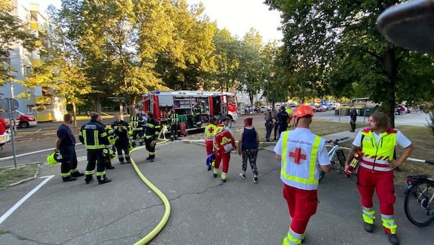 Vier Feuerwehren, das Rote Kreuz und die Polizei rückten aus.