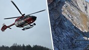 Der verletzte Bergsteiger wurde mit dem Notarzthubschrauber in die Innsbrucker Klinik geflogen ...