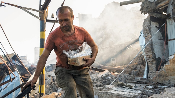 Bewohner in Kramatorsk