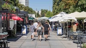 Am Grazer Lendplatz kam man auch am Freitag ins Schwitzen.
